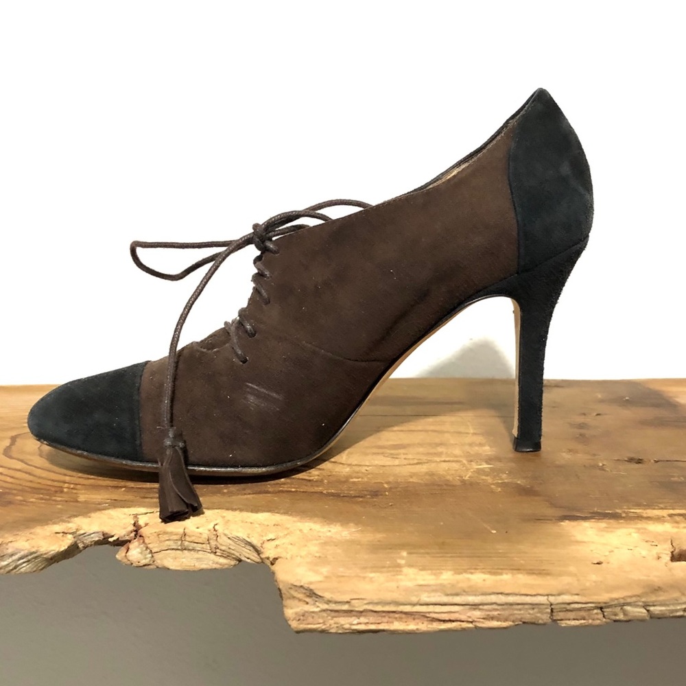 * 🎉 HP 🎉 Kate Spade | Duotone Suede Heeled Oxfords Size 6.5 - Picture 7 of 11